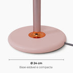 Base do Secador Stellar Rosa, suporte para uso com braço articulado mãos-livres