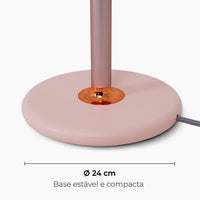 Base do Secador Stellar Rosa, suporte para uso com braço articulado mãos-livres