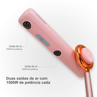 Detalhe da saída de ar do Secador Stellar Rosa com tecnologia antifrizz