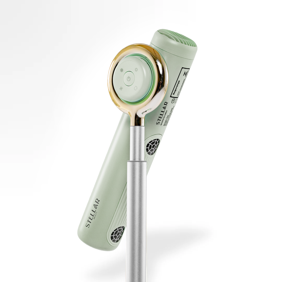 Secador de cabelo Stellar Verde com braço articulado, vista frontal